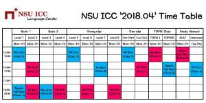 Khai Giảng Tất Cả Các Lớp Học Tại Trung Tâm NSU ICC CENTER Tháng 4 Năm 2018